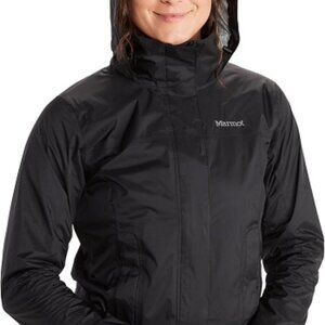 Marmot Women Size 2XL Black PreCip Eco Hoodie Jacket Plus NWT